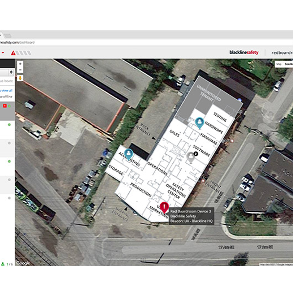 Basystemen Blackline Safety Custom Plattegrond Blackline Analytics Afbeeldingen